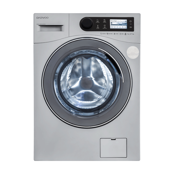 ماشین لباسشویی دوو 9 کیلویی مدل LM-9170S رنگ سیلور